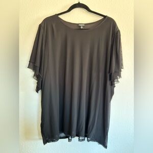 Torrid Black Flutter Sleeve Blouse